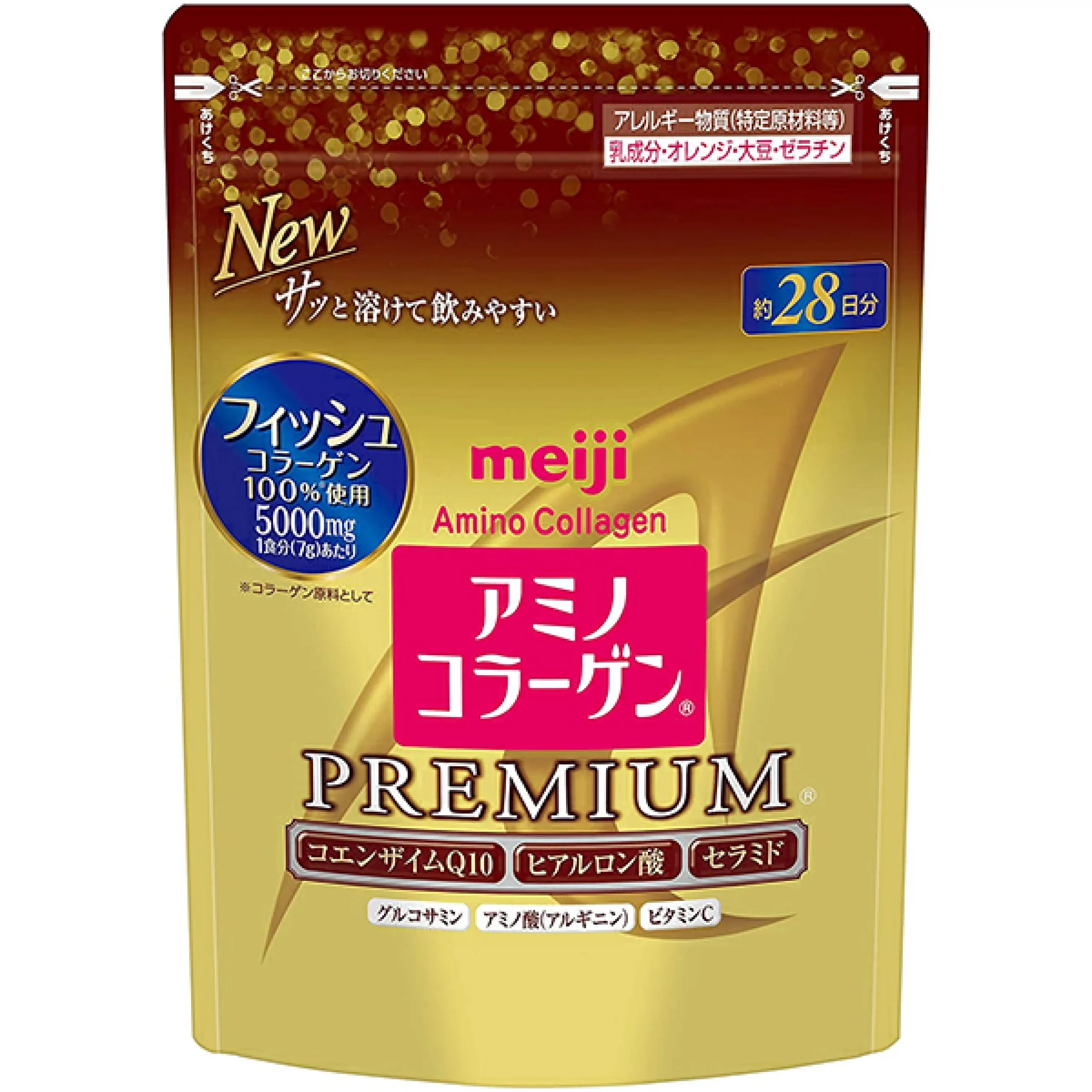 Meiji Amino Collagen Premium Амино-коллаген с церамидами для красоты кожи и здоровья суставов